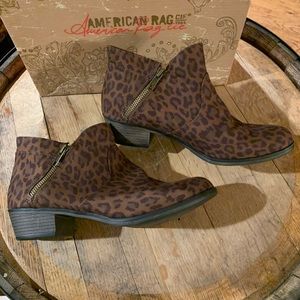 American Rag leopard booties